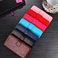 Case For OPPO oppo R17 / Realme x50 5G / realme 5s Card Holder / Flip / Magnetic Full Body Cases Solid Colored PU Leather / TPU