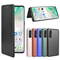 Case For OPPO Reno 2Z 2F ACE A 3(5G) 3 Find X2lite Realme X2Pro X50(5G) X50Pro(5G) A91 F15 A8 A31 Wallet Shockproof Magnetic Full Body Cases Solid Colored Carbon Fiber TPU