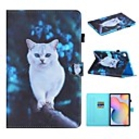 Case For Samsung Galaxy Tab A 10.1 2019 T510 T515 Tab A 8.0 2019 T290 295 Tab S6 Lite SM-P610 615 Wallet Card Holder with Stand Full Body Cases Animal PU Leather