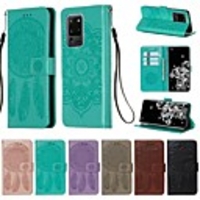 Case For Samsung Galaxy A20e/A10s/A20s Wallet / Card Holder / with Stand Full Body Cases Solid Colored / Feathers PU Leather For Galaxy A51/A71/S20/S20 Plus/S20 Ultra