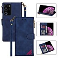 Case For Samsung Galaxy A21S Note 20 Ultra Note 10 9 8 A7 A6 2018 A31 A51 A71 5G A10 A20 A30 Wallet Card Holder with Stand Full Body Cases Solid Colored PU Leather