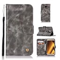 Case For Samsung Galaxy A3(2017) / A5(2017) / A7(2017) Wallet / Card Holder / Flip Full Body Cases Solid Colored Hard PU Leather