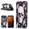 Case For Samsung Galaxy A3(2017) / A5(2017) / A8 2018 Wallet / Card Holder / with Stand Full Body Cases Skull Hard PU Leather