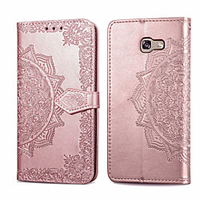 Case For Samsung Galaxy A3(2017) Card Holder / Flip Full Body Cases Solid Colored Soft PU Leather for A3(2017)