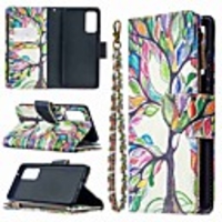 Case For Samsung Galaxy A42 5G Galax S20 Ultra Galaxy S20 Wallet Card Holder with Stand Full Body Cases Big Tree Painted Zipper Bag PU Leather TPU for Samsung Galax Note 20 Ultra A21S A51 A71