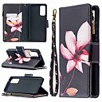 Case For Samsung Galaxy A42 5G Galax S20 Ultra Galaxy S20 Wallet Card Holder with Stand Full Body Cases Sun Fower Painted Zipper Bag PU Leather TPU for Samsung Galax Note 20 Ultra A21S A51 A71
