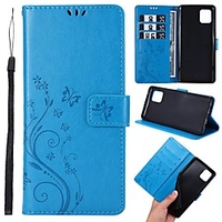 Case For Samsung Galaxy A51/A71/A50 Wallet / Card Holder / with Stand Full Body Cases Butterfly / Solid Colored PU Leather For Galaxy A11/A81/A10S/A20S/A30S/A50S/A10/A20/A20E/A30/A70 miniinthebox