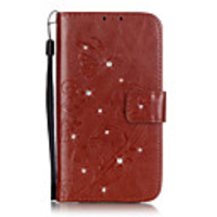Case For Samsung Galaxy A5(2016) / A3(2016) / A5 Card Holder / Rhinestone / with Stand Full Body Cases Solid Colored Soft PU Leather