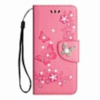 Case For Samsung Galaxy A5(2018) / A3(2017) / A5(2017) Wallet / Card Holder / Rhinestone Full Body Cases Butterfly Hard PU Leather