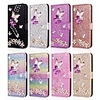 Case For Samsung Galaxy A5(2018) / A6 (2018) / A6 (2018) Wallet / Card Holder / Rhinestone Full Body Cases Butterfly / Glitter Shine Hard PU Leather