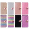 Case For Samsung Galaxy A5(2018) / A6 (2018) / A6 (2018) Wallet / Card Holder / Rhinestone Full Body Cases Heart / Glitter Shine Hard PU Leather