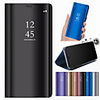 Case For Samsung Galaxy A6 (2018) / A6 (2018) / A3(2017) with Stand / Mirror Full Body Cases Solid Colored Hard PU Leather