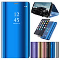 Case For Samsung Galaxy A6 (2018) / A6 (2018) / A3(2017) with Stand / Plating / Mirror Full Body Cases Solid Colored Hard PU Leather
