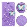 Case For Samsung Galaxy A6 (2018) / A6 (2018) / A5(2017) Wallet / Card Holder / Rhinestone Full Body Cases Butterfly / Solid Colored PU Leather