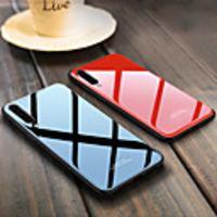 Case For Samsung Galaxy A6 (2018) / A6 (2018) / A8 2018 Shockproof Back Cover Solid Colored Hard TPU / Tempered Glass
