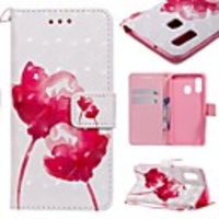 Case For Samsung Galaxy A6 (2018) / A6 (2018) / Galaxy A7(2018) Wallet / Card Holder / Shockproof Full Body Cases Flower Hard PU Leather