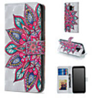 Case For Samsung Galaxy A6 (2018) / A6 (2018) / Galaxy A7(2018) Wallet / Card Holder / with Stand Full Body Cases Mandala Hard PU Leather