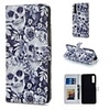 Case For Samsung Galaxy A6 (2018) / A6 (2018) / Galaxy A7(2018) Wallet / Card Holder / with Stand Full Body Cases Skull Hard PU Leather