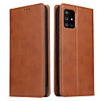 Case For Samsung Galaxy A71 A51 A80 2019 A70 A50 A40 A30 A20 Card Holder Shockproof Flip Full Body Cases Solid Colored PU Leather vintage