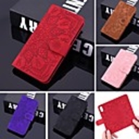 Case For Samsung Galaxy A7(2018) A9(2018)/A10 A21 A31 A41 M11 M31 Wallet / Card Holder / Embossed Full Body Cases Solid Colored / Flower PU Leather For Galaxy A20/A30/A40/A50/A70/A80/A90/A20E