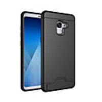 Case For Samsung Galaxy A8 2018 / A8 2018 Card Holder / Shockproof / with Stand Back Cover Solid Colored Hard PC
