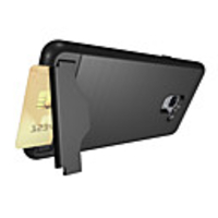Case For Samsung Galaxy A8 2018 Card Holder / with Stand Back Cover Solid Color Hard PC