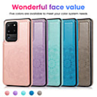 Case For Samsung Galaxy Galaxy A10(2019) / Galaxy A30(2019) / Galaxy A50(2019) Card Holder / Shockproof / Magnetic Back Cover Solid Colored / Flower PU Leather / TPU