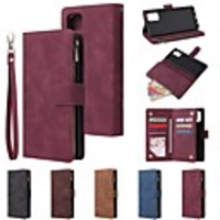 Case For Samsung Galaxy Galaxy A10(2019) / Galaxy A30(2019) / Galaxy A50(2019) Wallet / Card Holder / Shockproof Full Body Cases Solid Colored PU Leather