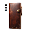 Case For Samsung Galaxy Galaxy Note 10 / Galaxy Note 10 Plus Card Holder / Magnetic / Auto Sleep / Wake Up Full Body Cases Solid Colored Genuine Leather / TPU