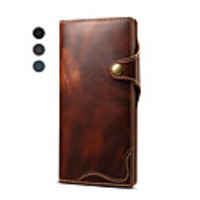 Case For Samsung Galaxy Galaxy Note 10 / Galaxy Note 10 Plus Card Holder / Magnetic / Auto Sleep / Wake Up Full Body Cases Solid Colored Genuine Leather / TPU