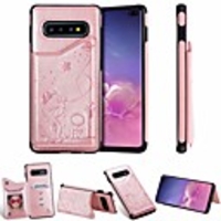 Case For Samsung Galaxy Galaxy S10 / Galaxy S10 Plus / Galaxy S10 E Card Holder / with Stand Back Cover Butterfly PU Leather