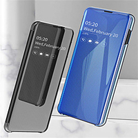 Case For Samsung Galaxy Galaxy S10 / Galaxy S10 Plus / Galaxy S10 E with Stand / Plating / Mirror Full Body Cases Solid Colored Hard PU Leather miniinthebox
