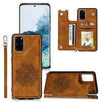 Case For Samsung Galaxy Galaxy S20 FE 5G / S20 Plus / S20 Ultra Wallet / Card Holder / with Stand Back Cover Solid Colored PU Leather