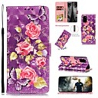 Case For Samsung Galaxy Galaxy S20 FE 5G / S20 Plus / S20 Ultra Wallet / Card Holder / with Stand Full Body Cases Flower PU Leather