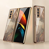 Case For Samsung Galaxy Galaxy Z Flip / Galaxy Z Fold 2 / W20 / Fold 1 Shockproof / Plating / Ultra-thin Back Cover Color Gradient / Scenery / Geometric Pattern TPU / Tempered Glass miniinthebox