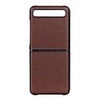 Case For Samsung Galaxy Galaxy Z Flip Ultra-thin Back Cover Solid Colored Genuine Leather / TPU