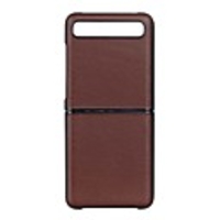 Case For Samsung Galaxy Galaxy Z Flip Ultra-thin Back Cover Solid Colored Genuine Leather / TPU