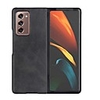 Case For Samsung Galaxy Galaxy Z Fold 2 Shockproof / Flip Full Body Cases Solid Colored PU Leather