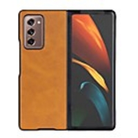 Case For Samsung Galaxy Galaxy Z Fold 2 Shockproof / Flip Full Body Cases Solid Colored PU Leather