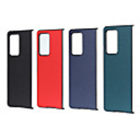 Case For Samsung Galaxy Galaxy Z Fold 2 Shockproof Back Cover Solid Colored Genuine Leather
