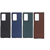 Case For Samsung Galaxy Galaxy Z Fold 2 Shockproof Back Cover Solid Colored Genuine Leather