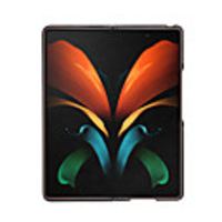 Case For Samsung Galaxy Galaxy Z Fold 2 Shockproof Back Cover Solid Colored Genuine Leather