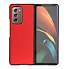 Case For Samsung Galaxy Galaxy Z Fold 2 Shockproof Back Cover Solid Colored Genuine Leather