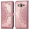 Case For Samsung Galaxy J2 Prime Card Holder / Flip Full Body Cases Solid Colored Hard PU Leather for J2 Prime