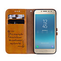 Case For Samsung Galaxy J2 PRO 2018 Card Holder / Flip Full Body Cases Solid Colored Hard PU Leather for J2 PRO 2018