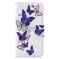Case For Samsung Galaxy J6 (2018) / J6 Plus / J4 (2018) Wallet / Card Holder / Flip Full Body Cases Butterfly Hard PU Leather