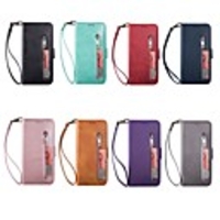 Case For Samsung Galaxy J6 Plus J4 Plus Note 10 A10 A20E A30S A40 A50 A60 A70 S10 A90 5G M10 Wallet Card Holder with Stand Full Body Cases Solid Colored PU Leather