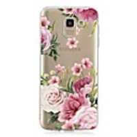 Case For Samsung Galaxy J7 (2017) / J6 (2018) / J5 (2017) Shockproof / Transparent / Pattern Back Cover Flower TPU