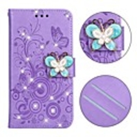 Case For Samsung Galaxy J7 (2017) / J6 (2018) / J5 (2017) Wallet / Card Holder / Rhinestone Full Body Cases Butterfly / Solid Colored PU Leather
