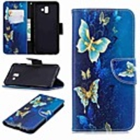 Case For Samsung Galaxy J7 (2017) / J6 (2018) / J5 (2017) Wallet / Card Holder / with Stand Full Body Cases Butterfly Hard PU Leather